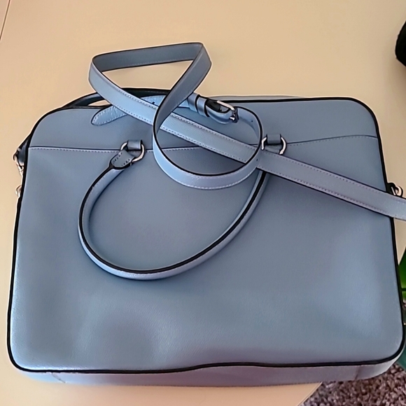 Coach cornflower blue laptop bag - Picture 1 of 5